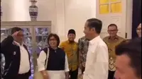 Para elite TKN sempat mengucapkan salam "Siap Presiden" ke Jokowi. (Ist)
