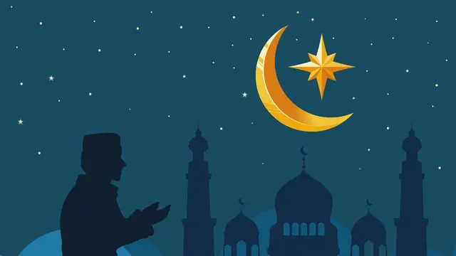Ilustrasi muslim, memanjatkan doa
