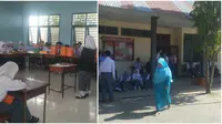 Suasana hari pertama sekolah di SMUN 13 Makassar (Liputan6.com/Eka Hakim)