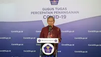 Juru Bicara Pemerintah untuk Penanganan COVID-19 di Indonesia, Achmad Yurianto saat konferensi pers Corona di Graha BNPB, Jakarta, Kamis (4/6/2020). (Dok Badan Nasional Penanggulangan Bencana/BNPB)