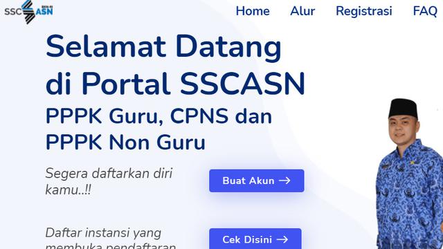 Pendaftaran Seleksi CPNS 2021 dilakukan melalui portal SSCASN. Dok SCCASN