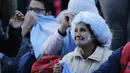 Kesedihan fans Argetina melihat timnya kalah dari Kroasia saat nonton bareng laga grup D Piala Dunia 2018 di Buenos Aires, Argentina, (21/6/2018). Argentina kalah 0-3. (AP Jorge Saenz)