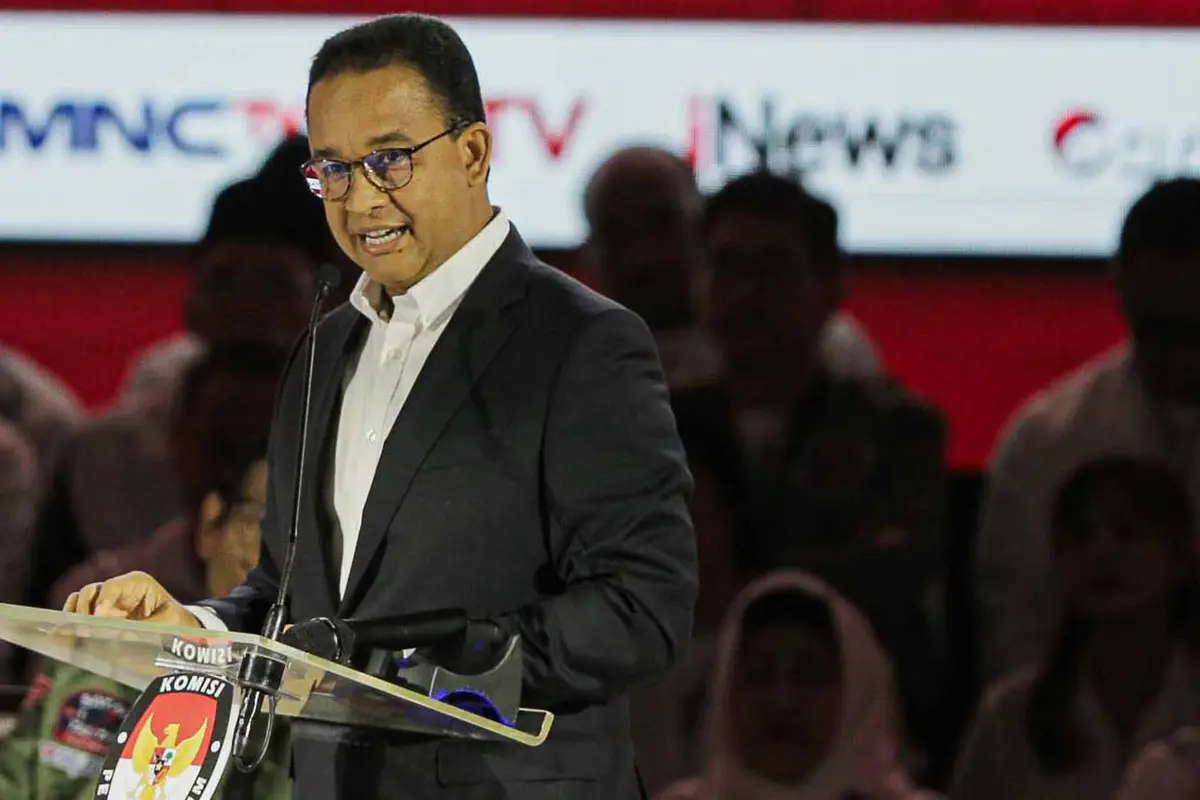 Ekspresi Ketiga Calon Presiden Saat Adu Gagasan pada Debat Ketiga Pelimu 2024
