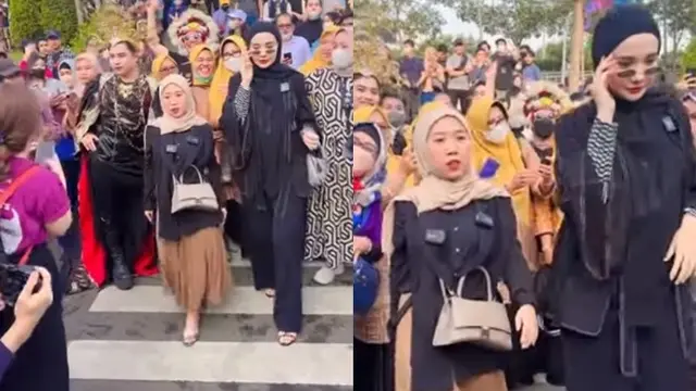 Kiky Saputri Tuai Pujian Usai Tampil Berhijab di Citayam Fashion Week