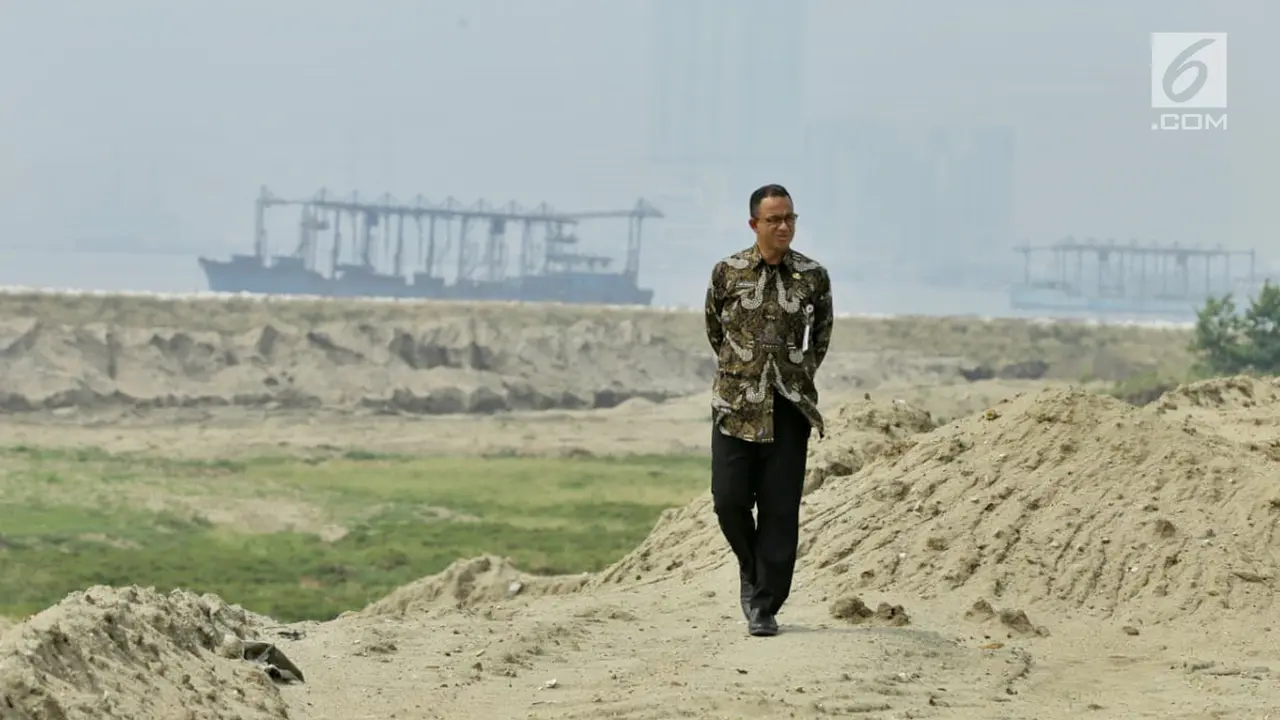 Gaya Anies Kala Pantau Penyegelan Bangunan Pulau Reklamasi
