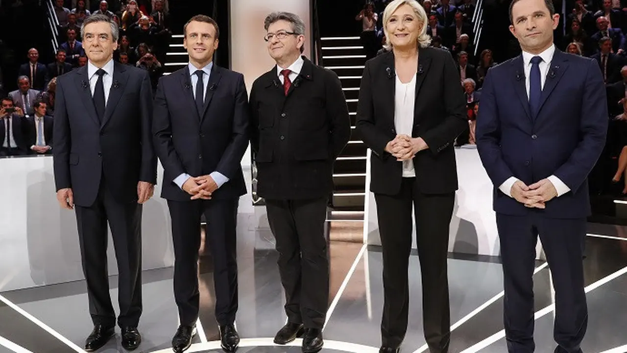 Para kandidat presiden Prancis dalam debat televisi perdana mereka