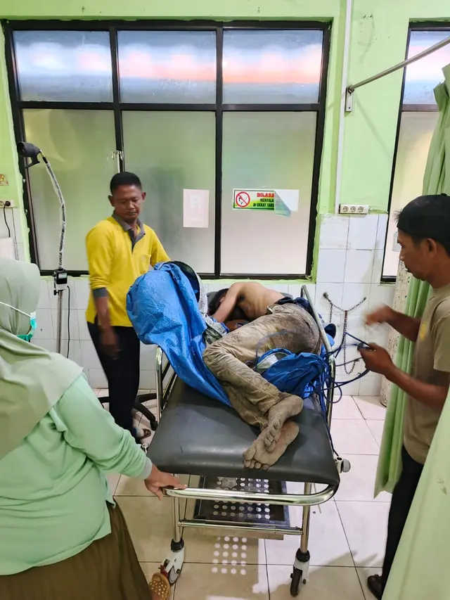 Kondisi korban dirawat di Puskesmas