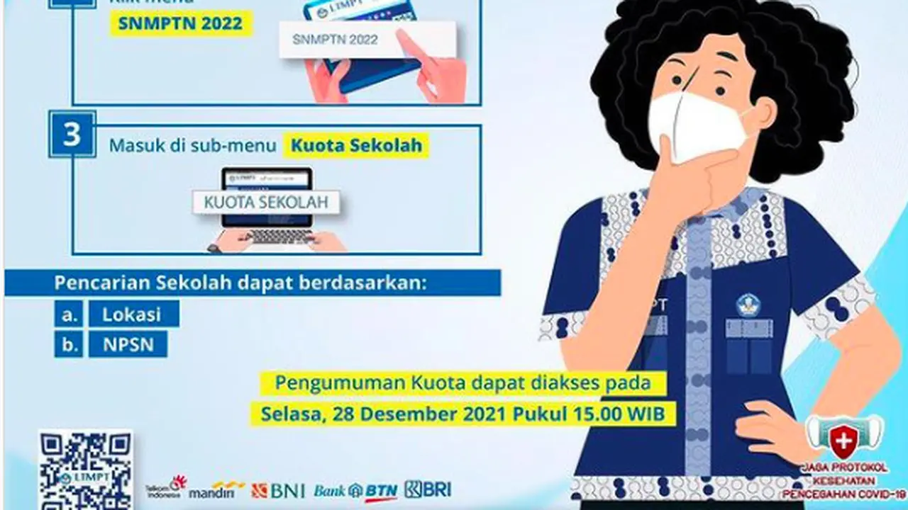 cara cek kuota sekolah snmptn 2022