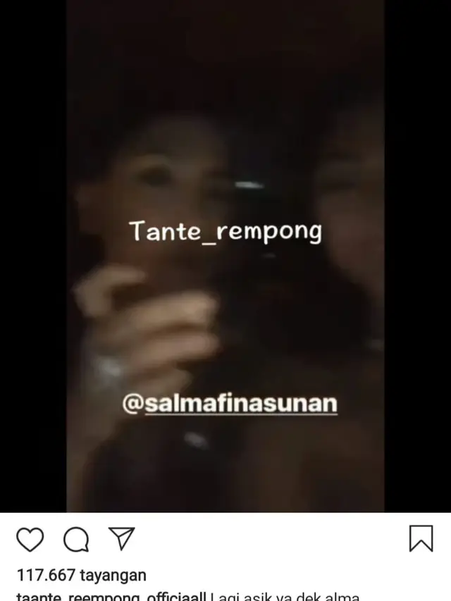 Unggahan Akun Gosip di Instagram yang Menampilkan Salmafina di Kelab Malam