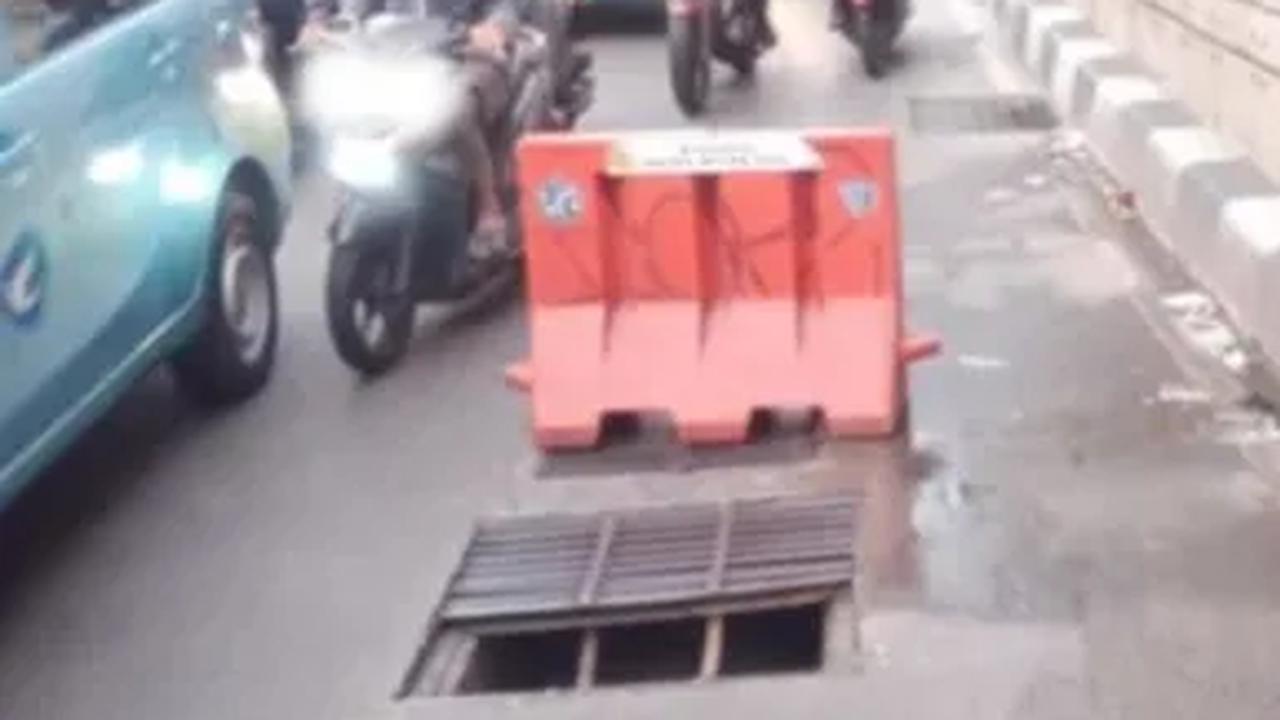 Sudin SDA Jakarta Barat dan Bina Marga akan menindak pencuri besi penutup saluran air tersebut.