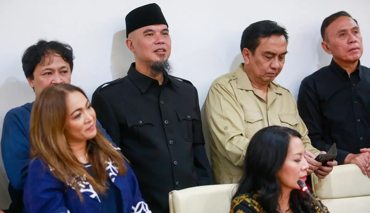 Ahmad Dhani juga sependapat dengan Once. Bahwa Once juga tidak perlu membayar royalti ketika menyanyikan lagunya.  [Foto: KapanLagi.com/Muhammad Akrom Sukarya]