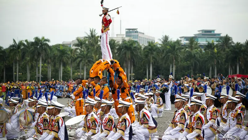 2016129-Aksi Memukau dari Marching Band IPDN dalam HUT ke-45 Korpri-Jakarta