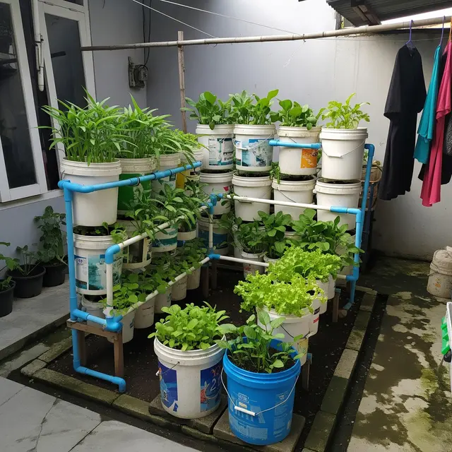 9 Desain Kebun Sayur Hidroponik Ember Sederhana Modal Kecil, Solusi Lahan Terbatas