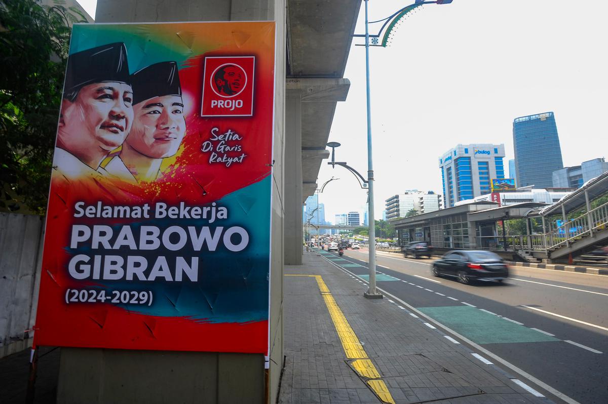 Baliho Terima Kasih Jokowi dan Selamat Bekerja Prabowo Menjamur di Jakarta