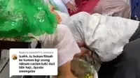 Warga kampung mimum air cucian kaki jemaah haji Indonesia. (dok. tangkapan layar video TikTok @bapakandalah/https://www.tiktok.com/@bapakandalah/video/7385020255808048401)