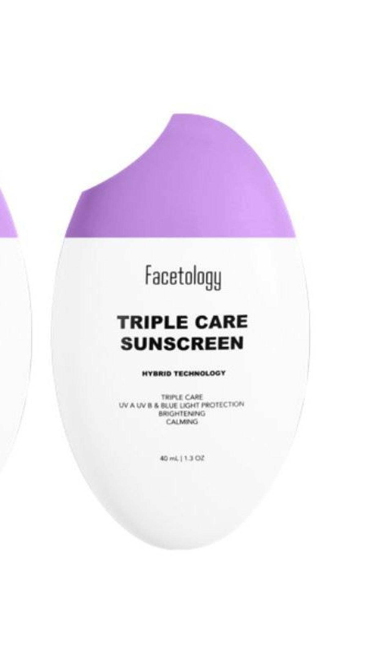 9. Facetology Triple Care Sunscreen<br>