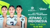 Live Streaming AVC Girls' U18 Volleyball Championship - Jepang vs Indonesia di Vidio