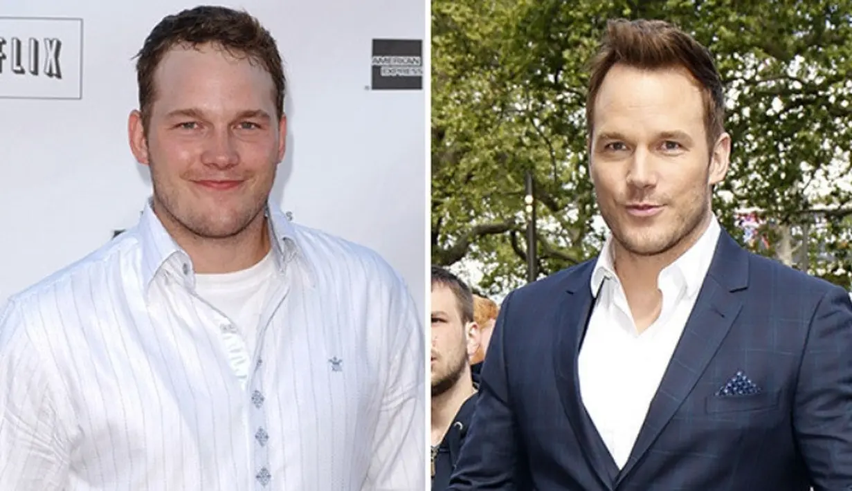 Siapa sangka dulu Chris Pratt itu chubby banget? Meski menggemaskan dengan tubuh berisi, aktor Marvel ini terlihat tampan saat bobotnya berkurang. (REX/Shutterstock/HollywoodLife)