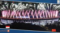 Banner Estafet Tuan Rumah Asian Games dari Indonesia ke China. (Liputan6.com/Triyasni)