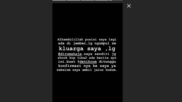 Klarifikasi Riza Shahab.