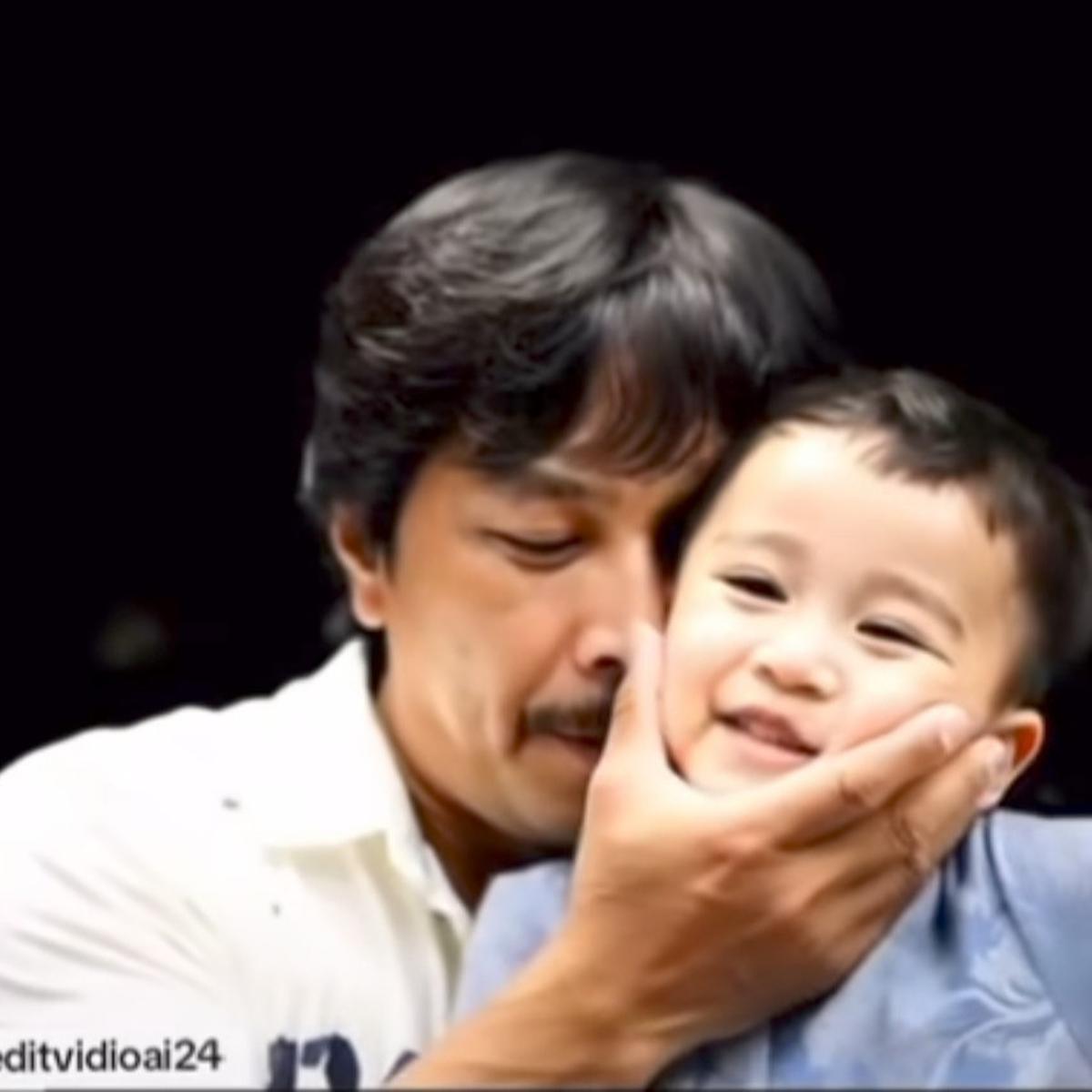 Momen Menyentuh Rayyanza & Rafathar Dipeluk Cium Alm Munawar Ahmad Ayah Raffi Ahmad, Video Editan Bikin Mewek