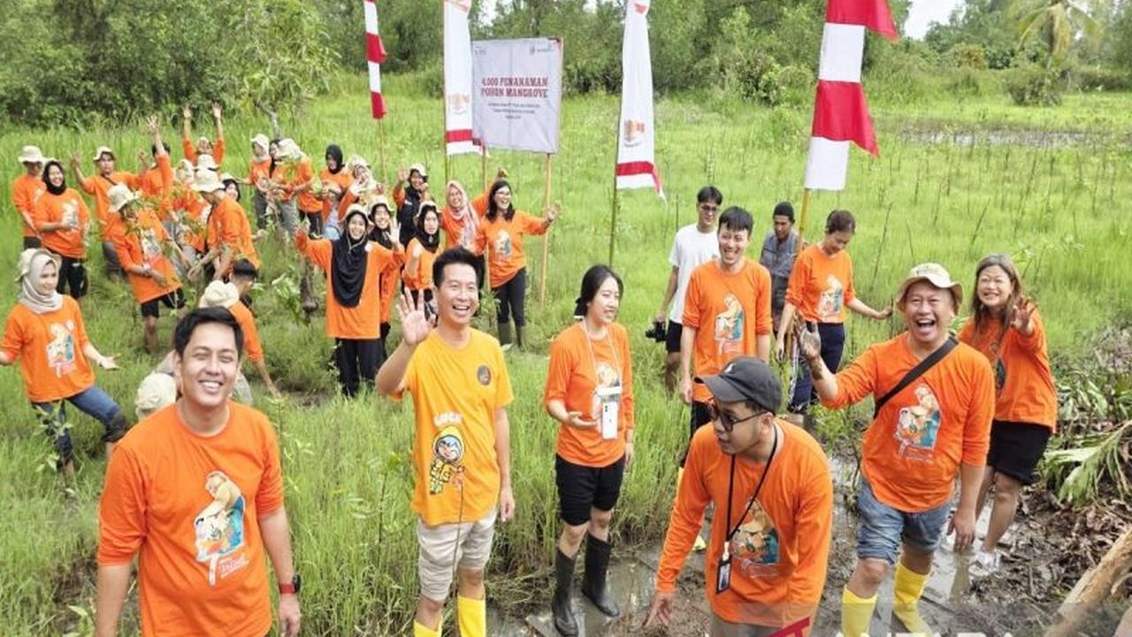 Trivia Mangrove: SBI Tanam 4.000 Bibit Rambai, Perkuat Penanaman Mangrove Pulau Curiak dan Konservasi Bekantan