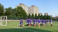 Tim RANS Cilegon FC tengah berlatih di markas latihan klub Turki, Konyaspor. (istimewa)