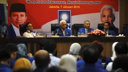 Rakernas tersebut diselenggarakan sebagai persiapan menuju Kongres PAN April 2015 mendatang, Jakarta, Rabu (7/1/2015). (Liputan6.com/Miftahul Hayat) 