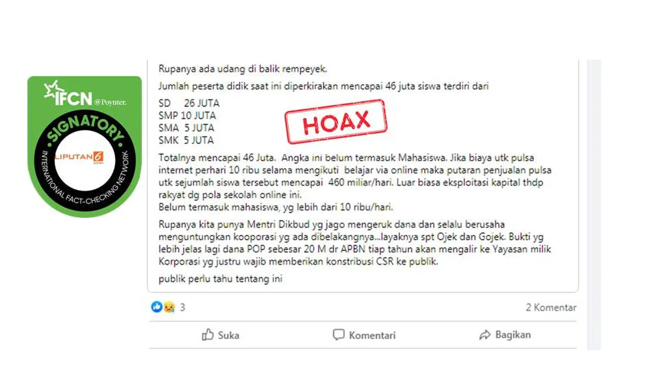 Cek Fakta Nadiem Makarim