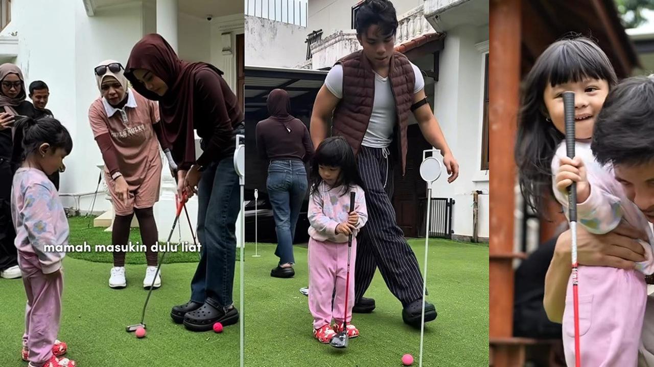 7 Potret Ameena Anak Aurel Hermansyah Betah Main di Rumah Gen Halilintar, Ogah Pulang Gara-Gara Asik Main Golf