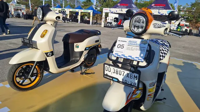 Modifikasi keren di Yamaha Fazzio Modifest Makassar (Arief A/Liputan6.com)