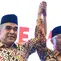 Sekjen Gerindra Ahmad Muzani memperkenalkan calon gubernur Lampung yang sudah diputuskan oleh Ketua Umum Partai Gerindra Prabowo Subianto, yakni Rahmat Mirzani Djausal untuk maju di Pilkada 2024. (