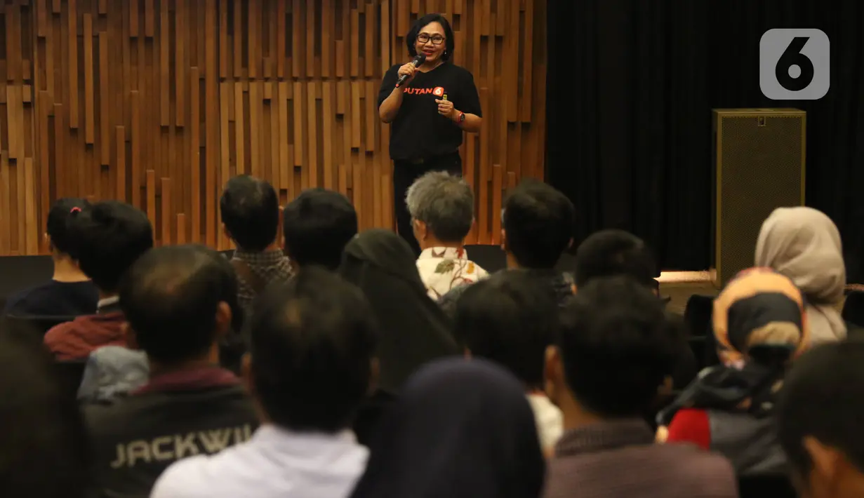 Wakil Pemimpin Redaksi. Elin Yunita Kristanti mengikuti kegiatan fun gathering pegiat cek fakta Jakarta, di SCTV Tower, Kamis (27/2). Kegiatan tersebut untuk silaturahmI sesama pegiat cek fakta Liputan6.com yang telah berkontribusi menangkis berita-berita hoax. (Liputan6.com/Angga Yuniar)