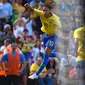 Neymar langsung cetak gol untuk Timnas Brasil usai pulih dari cedera (Oli SCARFF / AFP)