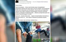 Merasa dihalangi, polisi pengawal mobil pengantin tampar pemotor