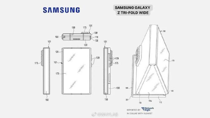 Paten Galaxy Z TriFold Wide Bocor, Bentuk Barunya Langsung Bikin Penasaran. (Doc: Weibo | Whylab)