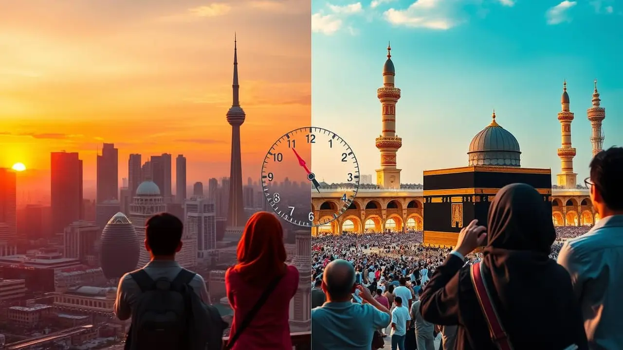 perbedaan waktu indonesia dan mekkah