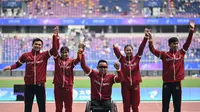 Tim para-atletik Indonesia yang berlaga di Asian Para Games 2022 Hangzhou. (Dok NPC Indonesia)