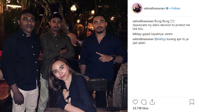 ke bali, salmafina sunan pamer foto ditemani bodyguards