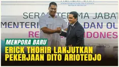 Erick Thohir kini resmi menjabat sebagai Menteri Pemuda dan Olahraga (Menpora) Republik Indonesia setelah dilantik Presiden Prabowo Subianto pada Rabu, 17 September 2025. Sebelumnya, posisi Menpora dipegang Dito Ariotedjo yang mundur usai reshuffle k...