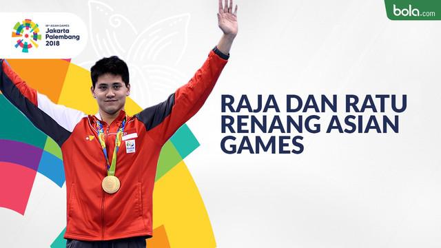 Berita video raja dan ratu renang Asian Games di berbagai nomor perseorangan.