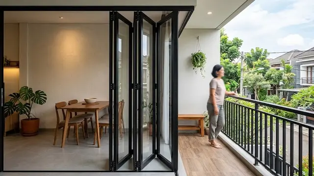 Model Pintu Lipat untuk Ruangan Sempit (AI Generated)