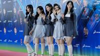NewJeans di karpet merah Golden Disc Awards (GDA) 2024 di Jakarta International Stadium (JIS), 6 Januari 2024. (Liputan6.com/Asnida Riani)