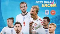 Piala Eropa - Euro 2020 Inggris Vs Denmark - Duel Antar Lini (Bola.com/Adreanus Titus)