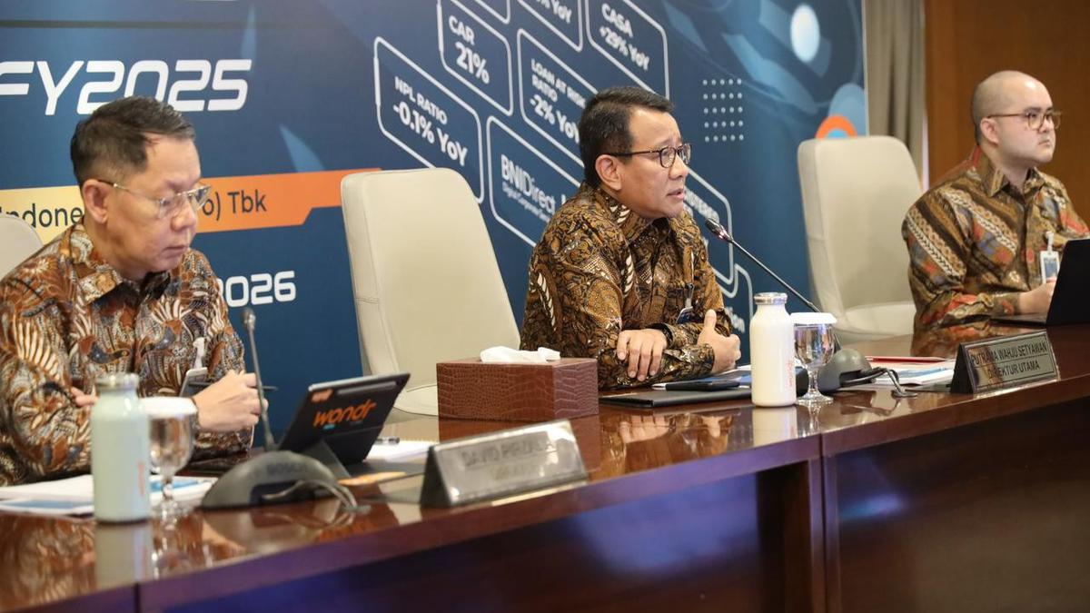 BNI Kantongi Laba Rp 20 Triliun, Kredit Tumbuh 15,9% di 2025