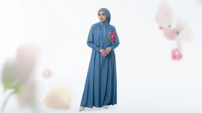 Koleksi Busana Ramadan yang Syar'i Tapi Stylish dengan Motif Floral, Dibuat dengan Teknologi Printing Jepang
