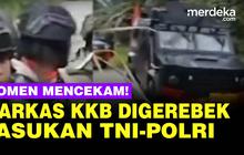 VIDEO: Momen Pasukan TNI Polri Gerebek Markas KKB, Senjata Rakitan & Bendera Disita