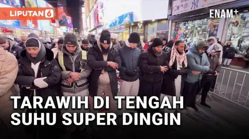  Tarawih di Times Square, Ibadah di antara Jumbotron dan Suhu Dingin -2C