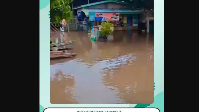 Kondisi banjir di Pahandut Seberang, Kota Palangkaraya, Kalimantan Tengah (Kalteng) per 12 Maret 2024.