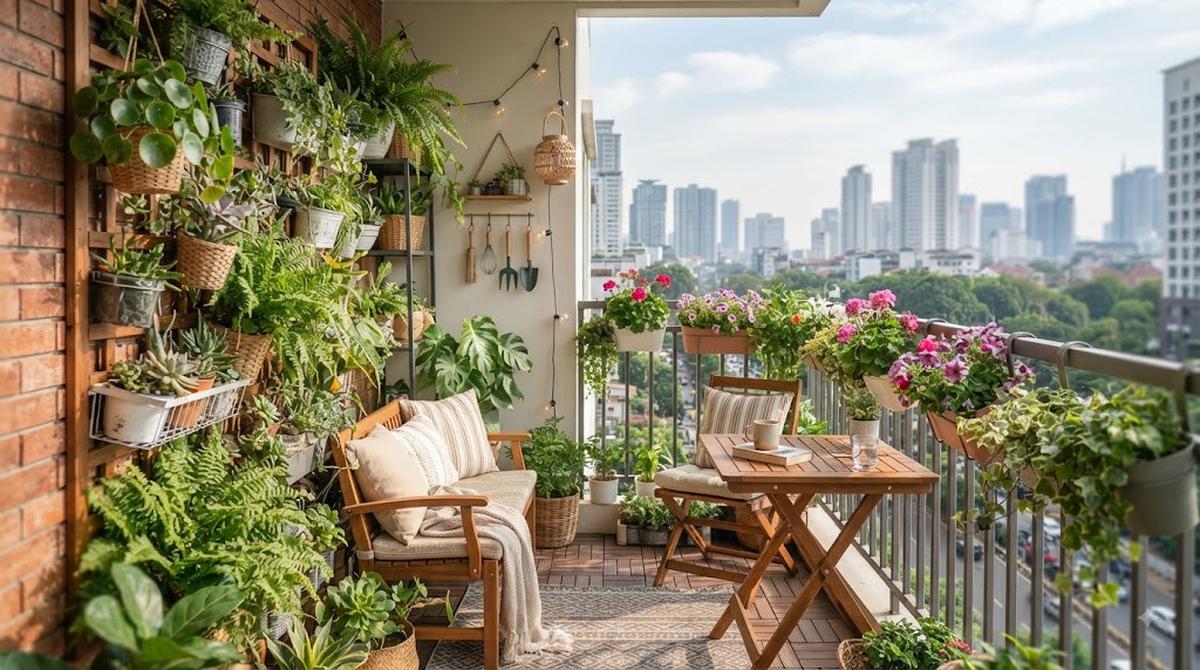 Balkon Kecil Ruang Hijau dan Bersantai